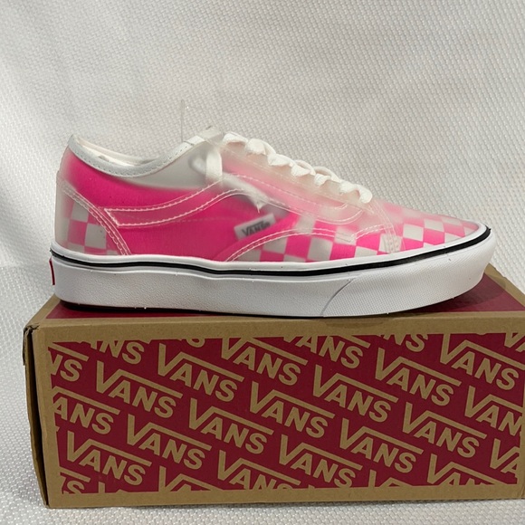 Vans women’s comfy Cush slip on with transparent old Skool hot pink size 6 - Picture 3 of 9